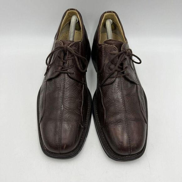 Studio Belvedere Bay Bridge Brown Leather Lace-up Dress Shoes Mens Size 11 1/2 D - Picture 3 of 10